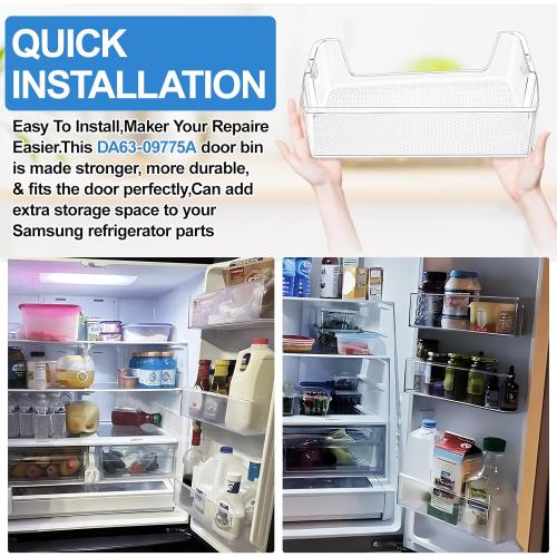 Upgraded DA63-09775A DA97-20984A Refrigerator Door Bin Compatible with samsung Refrigerator Door Shelf-RIGHT Samsung Refrigerator Door Bin RF27T5201SR, RF28T5001SR, RF27T5241SR, RF28T5021SR Shelves