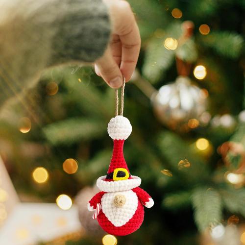 Gnome Ornaments - Gnome Christmas Ornament 2025 - Holiday Gnomes Ornaments for Christmas Tree - Gifts for Gnomes Lovers, Family, Friends - Crochet Ornament & Card