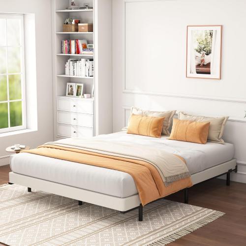 Size king 8 Color Black King Box Spring 8 Inch - Heavy Duty Box Spring Mattress Foundation Metal Bed Base with Fabric Cover, Noise Free Easy Assembly Non Slip 3000lbs Max