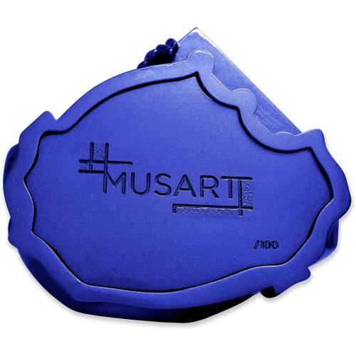 MUSART Exclusive Mona Lisa Statue Home Decor Limited Edition of 100 Urethane Resin with Urethane Glass Coat 10 Inches Height 3 Lbs (Blue)