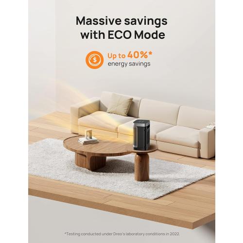 Dreo Space Heater, 1500W Portable Electric Heaters for Indoor Use, PTC Ceramic Heater for Office with Remote, Thermostat, 70°Oscillation, 12H Timer, 5 Modes, Safe Quiet Room Heater for Bedroom