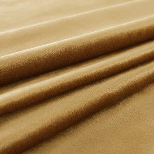 PRIMROSE Golden Velvet Curtains 120 inch Long for Living Room,Set of 2 Panels Blackout Rod Pocket Back Tab Window Treatment Room Darkening Heavy Decorative Curtains Drapes for Bedroom
