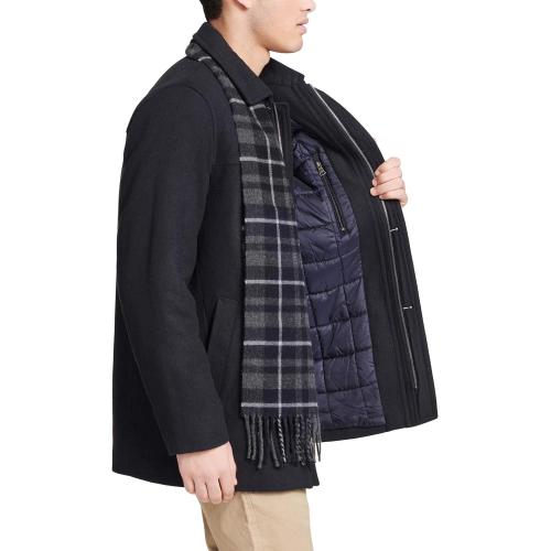 Size Large Dockers mens Weston Wool Blend Coat With Scarf (Regular and Big & Tall)