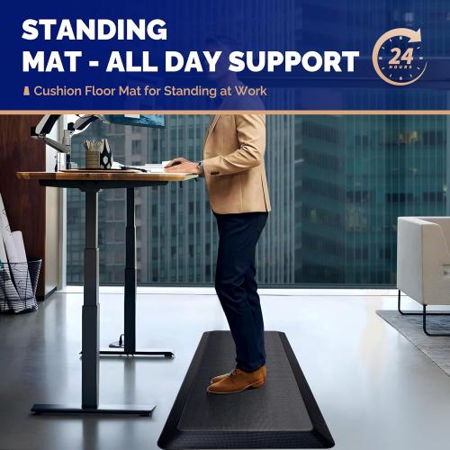 FEATOL Anti Fatigue Mat for Standing, 9/10 Extra Thick Ergonomic Standing Desk Mat, Comfort Memory Foam Standing Mat at Home,Office All Day (20 x 32, ‼️Mat style is different but size is accurate‼️
