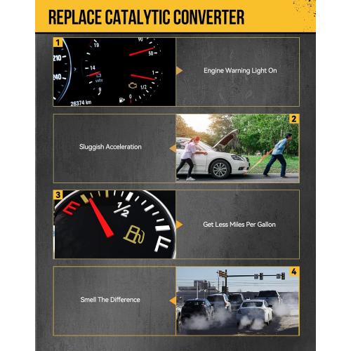 KAC Catalytic Converter Stainless Steel Compatible with 2008-2010 Chevy Cobalt 2.2L, 2008-2011 Chevy HHR 2.2L, 2008-2010 Pontiac G5 2.2L Replace 19421 (EPA Compliant)