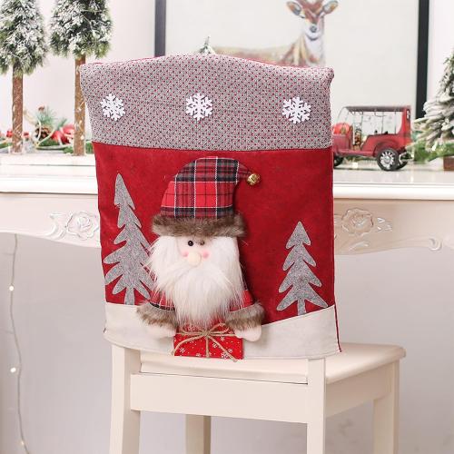 Christmas Chair Cover,Santa Claus Elf Reindeer Xmas Chair Cover,Santa Hat Chair Cover Dining Chair Covers Christmas Snowman Santa Claus Hat Slipcovers Decoration Chair Cover for Holiday Festival(#1)