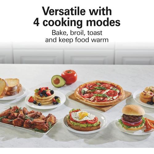 Hamilton Beach 2-in-1 Countertop Toaster Oven and Long Slot 2 Slice Toaster, 60 Minute Timer and Automatic Shut Off, Shade Selector, Stainless Steel (31156)