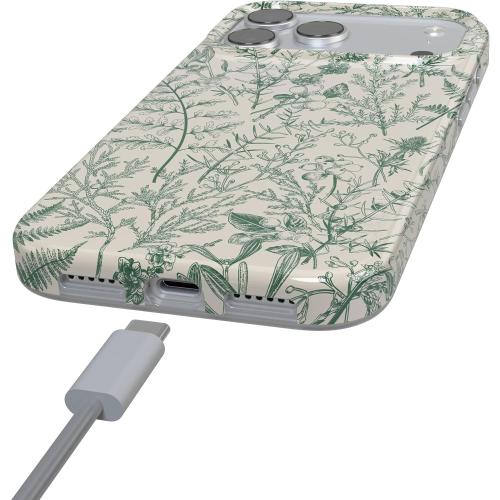 Casely iPhone 17 Pro Case | Sage Garden | Green Floral | Compatible with MagSafe | Classic Ultra Slim Design