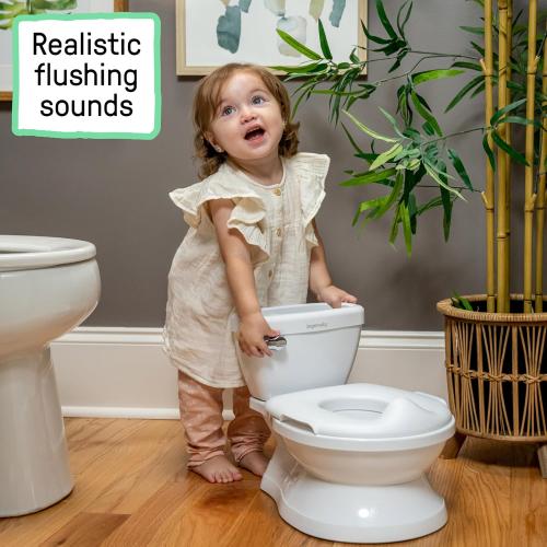 Summer Infant by Ingenuity My Size Potty Pro in White, Toddler Potty Training Toilet, Lifelike Flushing Sound, for Ages 18 Months , Up to 50 Pounds