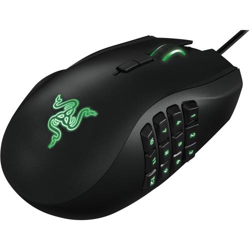 Razer RZ01-01050100-R3M1 Naga Left-Handed - Ergonomic MMO Gaming Mouse with 12 Programmable Thumb Buttons - 8,200 Adjustible DPI