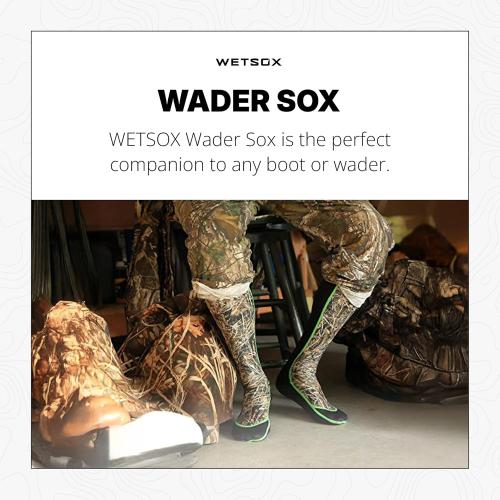 Wetsox Frictionless 1 MM Wader Socks | Slide In/Out of Boots/Waders | Neoprene for Warmth & Dryness | Waterproof, Lightweight