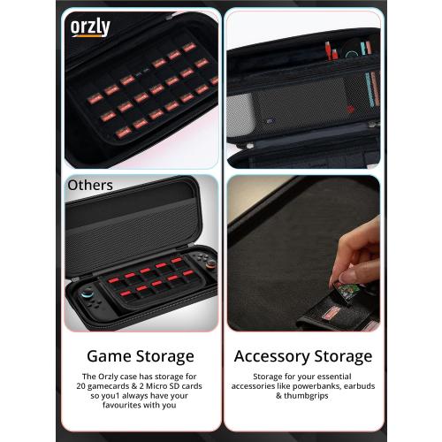 Orzly Case Compatible with Nintendo Switch 2 Protective Carry Case (2025 Model) with Screen Padding, Game Card microSD Pockets for Console and Accessories Screen Size 7.9 - Gift Boxed