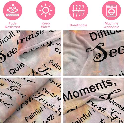 Christian Gifts for Women Faith, Inspirational/Religious/Spiritual Gifts for Adults, Soft Throw Blankets for Women/Men, Personalized Blankets for Adults 40x 50