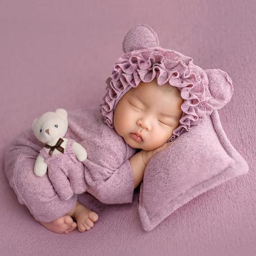 RN Holibeat Baby Girl Purple Photography Props Super Soft Newborn Girl Photo Shoot Outfits Costumes (Purple)