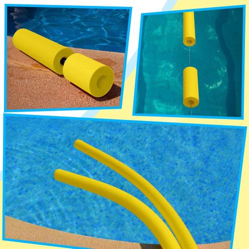 Hanaive 6 Pack Pool Noodles Swimming Floating Foam Tube 52 Inch Hollow Swim Noodles Bulk Floats Heavy Duty for Swimming Decoration Craft Projects Multi-Purpose