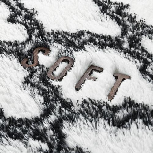 carpet for living room or bedrooms, black and white