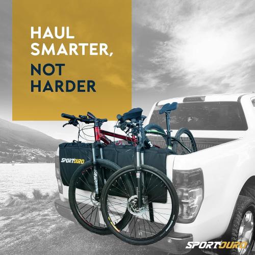 Tailgate Bike Pads for Truck - 5-Bike Rack for Truck Tailgate Pad with PVC Top, Flannel Bottom, Zipper Pockets, Secure Combo Lockable Tailgate Covers for Trucks - Bike Blanket Tailgate by SPORTOURO
