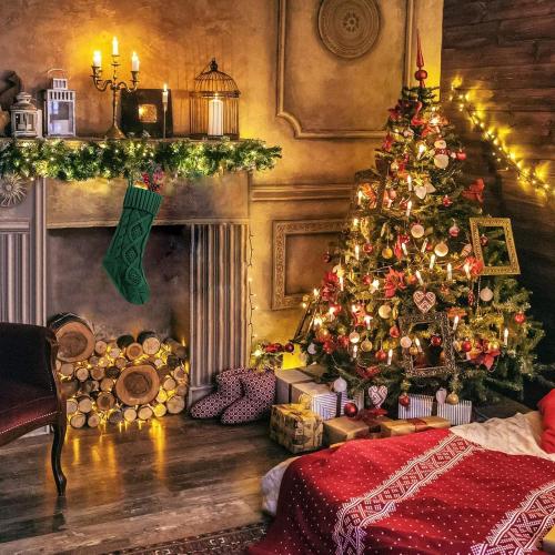 Fesciory 1 Pack Christmas Stockings 18 Inches Large Size Cable Knitted Stocking Gifts & Decorations for Family Holiday Xmas Party, Green 18in