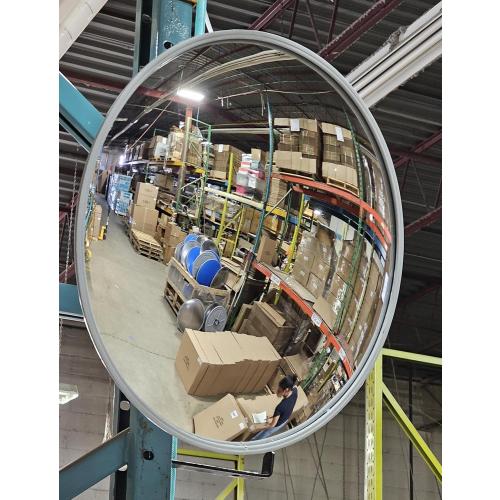 Acrylic Outdoor Convex Mirror With Plastic Back, Round Security Mirror for the Garage Blind Spot, Store Safety, Warehouse Side View, Circular Wall Mirror for Personal/Office Use -Vision Metalizers