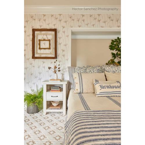 Piper Classics Market Place Blue Ticking Stripe QUEEN SIZE Quilt