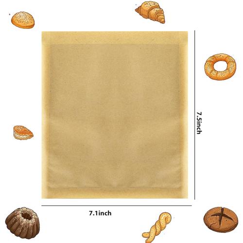 100 PCS Cookie Packaging Bags with Seal, JINLIFA 5.7x6.5 Inch Baked Goods Packaging with Window, Heat Sealable & Grease Resistant Individual Cookie Bags Sleeves for Brownie, Donut, Treat, Cake Scone