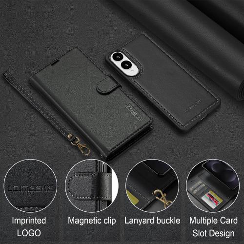 HAII for Samsung Galaxy S25 Edge 2025 Case, 2 in1 Multifunctional Detachable Wallet Phone Case for Men Women with RFID Blocking Wrist Strap Shockproof Protective Case for Galaxy S25 Edge (Black)