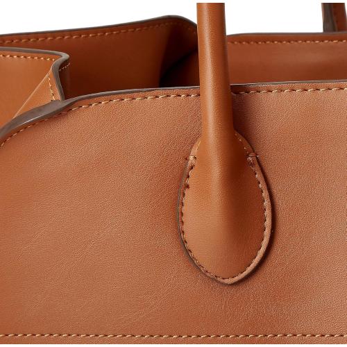 Brown Leather Tote Bags for Women Large Tote Bag Retro Top-handle Bag Trendy Work Bag PU Leather Purse 2025