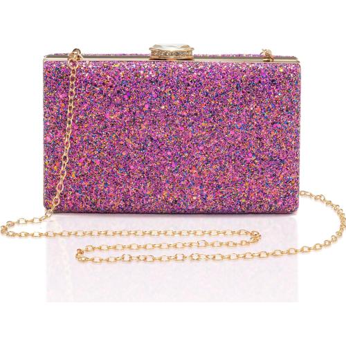 CARIEDO Women's Sparkling Clutch Purse Elegant Glitter Evening Bags Bling Evening Handbag for Dance Wedding Party Prom Bride