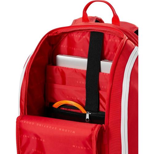 Wilson 2025 Super Tour Red Tennis Racket Bags - Red/White