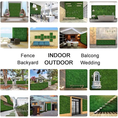 Sunnyglade 12 Pieces 20x 20 Artificial Boxwood Panels Topiary Hedge Plant, Privacy Hedge Screen Sun Protected Suitable for Outdoor, Indoor, Garden, Fence, Backyard and Decor (12PCS)