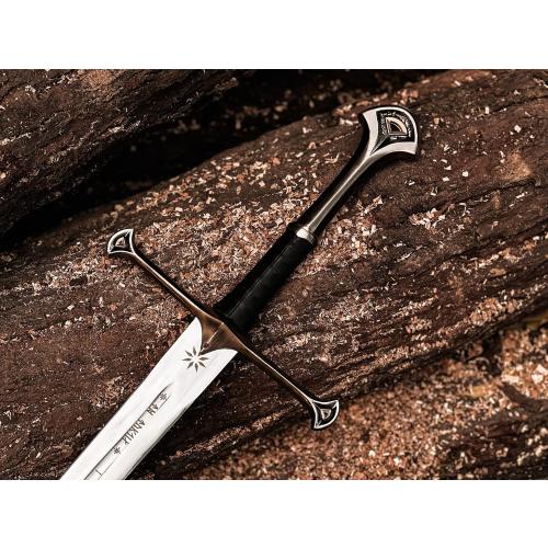 Handmade Replica Movie Sword, Medieval Vikings Master Long Sword Hand-Crafted Authentic Engraved Stainless Steel Blade, Wall Mount Plaque & Scabbard Included Collecyion Edition
