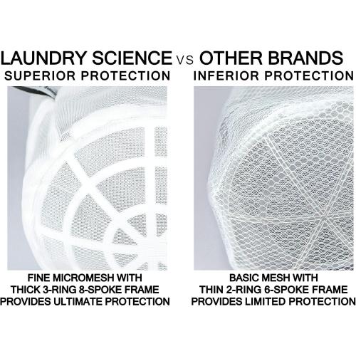 Premium Bra Wash Bag – Set of 3 Mesh Lingerie Laundry Bags for Delicates – Protects Bras, Underwear & Intimates in Washing Machine – Durable Zipper Closure – Large Size