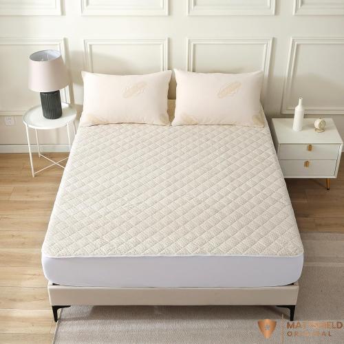 Luxury Quilted Organic Cotton Mattress Protector Full Size - 380 GSM Waterproof & Breathable Pad - Deep Pocket Fitted Cover - Soft & Silent Protection (Cotton Filling)