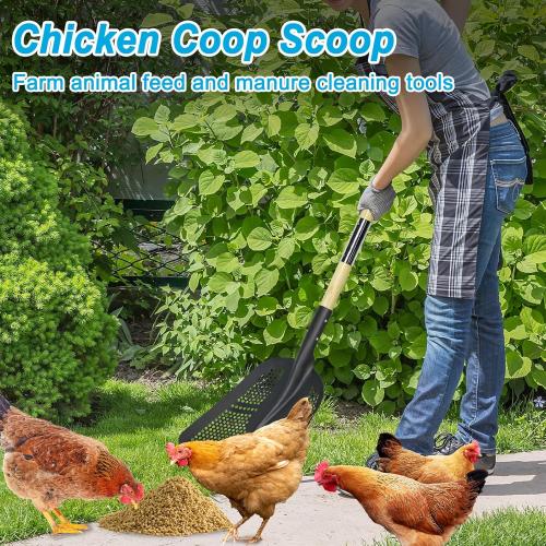 Sifting Shovel,Size 47.2''Square Sand Beach Sifter with Dense Holes,Manganese Steel Sand Sifter for The Beach Shell,Sands Sifters Shovel for Sands Screening,Farm Feed,Chicken Coop Scoop and Shoveling Snow