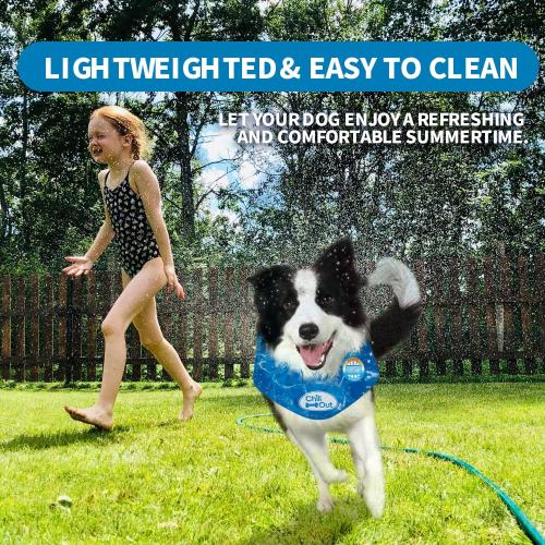 ALL FOR PAWS Dog Cooling Bandana, Cooling Bandanas for Large Dogs, Dog Cooling Neck Wrap, Cooling Scarf for Dogs, Blue Ice Dog Neck Cooler for Summer