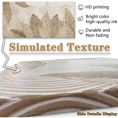 Minimalist & Modern Art for Bedroom Decor Framed Abstract Artwork for Walls Neutral & Contemporary Beige Wall art - Artwork for Living Room and Boho Style Large Abstract Wall Art 29×58IN