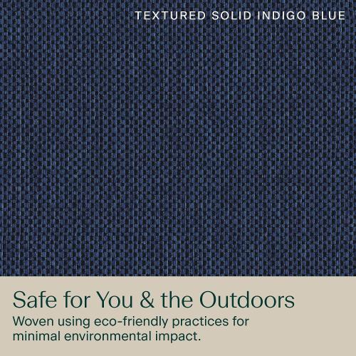 Honeycomb Outdoor Deep Seat, 24 x 23, Textured Solid Indigo Blue Chair Cushion for Patio Furniture