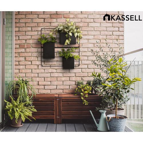 KASSELL Vertical Garden Wall Planter. Wall Mounted for Indoor Outdoor. All Metal Black Vertical Planter with No Assembly Required. Planter for Indoor Plants Flowers, Herbs, Succulents and Plants