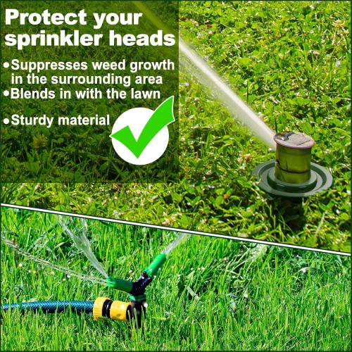 20 Pcs Sprinkler Spray Protector Donut 1.57 ID Plastic Sprinkler Head Protector Lawn Covers for Outside, Prevent Grass from Blocking
