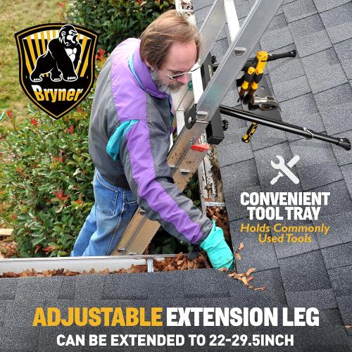 Ladder Stabilizer, Extension Ladder Stabilizer for Roof Wall Standoff Ladder Accessory Safety Stability Aviation Grade Aluminium, Adjustable Length 22-29.5In Ladder Stabilizer