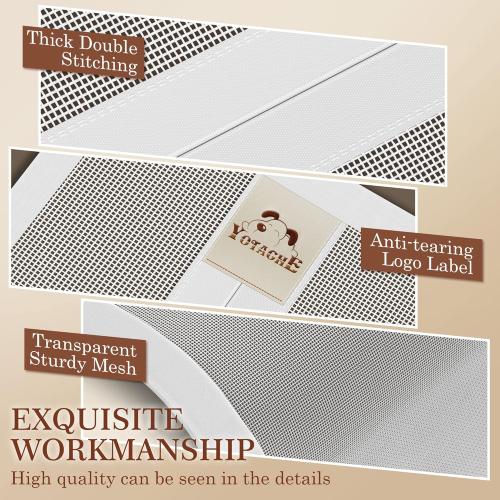 Yotache White Reversible Left Right Side Opening Screen Doors with Magnets Fits Door Size 34 x 80, Reinforced Sewing Magnetic Mesh, Actual Screen Size 36 x 81