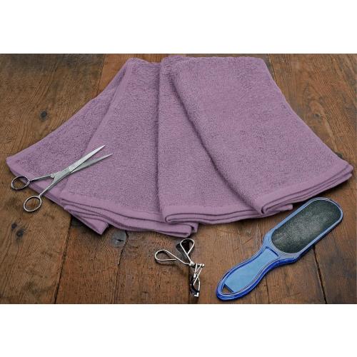 Softolle Salon Towels – Pack of 24 (16x27) 100% Cotton Ring Spun – Ultra Soft, Highly Absorbent Hand Towels – Bulk for Spa, Gym & Salon (Purple Ash)
