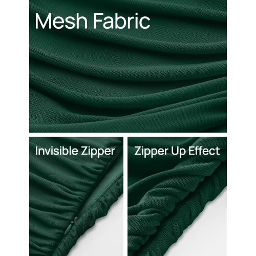 Size L...Women's One Shoulder Summer Dress Sleeveless Mesh Ruched Bodycon Sexy Formal Cocktail Midi Dresses