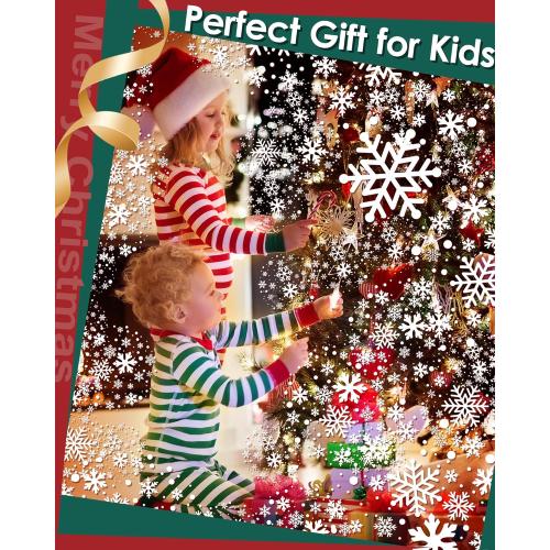 Christmas Projector Lights Outdoor, Snowflake Projector Lights Double Head Waterproof, LED Snowfall for Indoor Outdoor Rotating Christmas Decoration for Wedding Yard Holiday Used