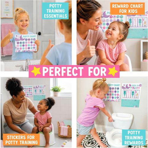 10 Potty Training Chart for Toddler Girls Sticker Reward Chart for Kids