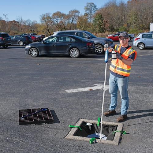 PIG Storm Drain Filter | Adjustable Stainless Steel Frame | Inside the Drain Filter | for Storm Drains Rectangle