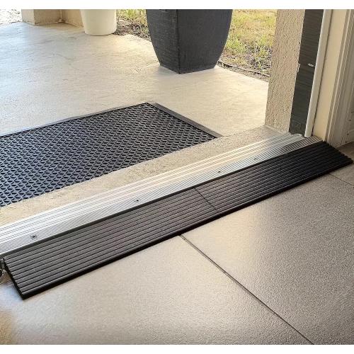 2 Inch Rubber Threshold Ramps for Doorways, 2 PCS