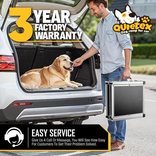 Dog Ramp for Car, Extra Long 71”Dog Ramp Folding Pet Ramp for Large Dogs with Non-Slip Rug Surface, Dog Ramps up to 330 lb for Car SUV Truck Bed Couch