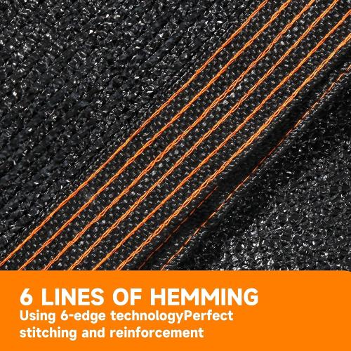 90% Shading Rate 16'x20' Black Shade Cloth,UV Resistant Durable Mesh Tarp with Grommets&Reinforced Edges, Shade Net Using for Plants Cover, Greenhouse, Dog Kennel, Patio, Chicken House