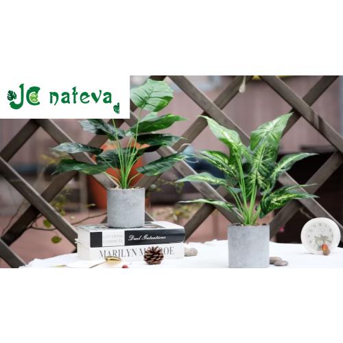 2pcs 16 Fake Plants Artificial Plants Tropical Faux Plants Indoor for Bathroom Kitchen Office Home Sage Green Decor